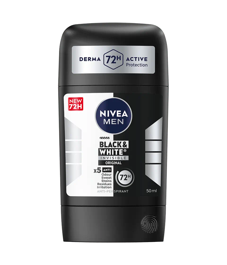 Nivea Men Black & White Invisible Deodorant Stick, 50ml ...