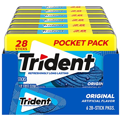 Trident Original Flavor Sugar Free Gum, 12 Packs of 14 ...