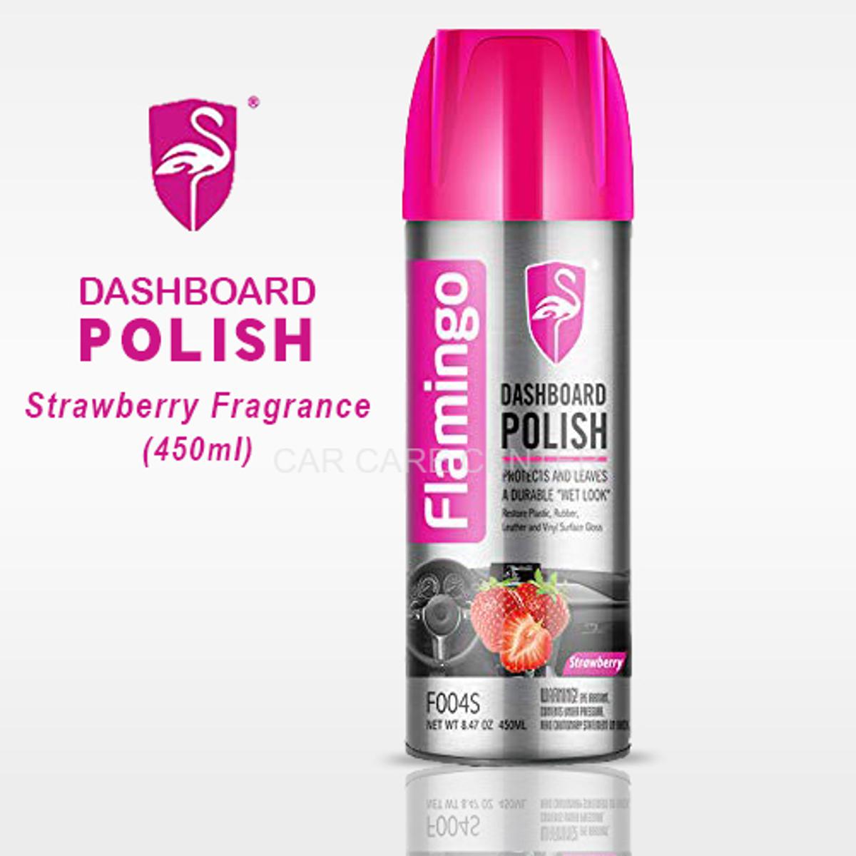Car Dashboard/ Door cleaner-shiner, Flamingo Dashboard Polish (Peach FLavour) (450ml)