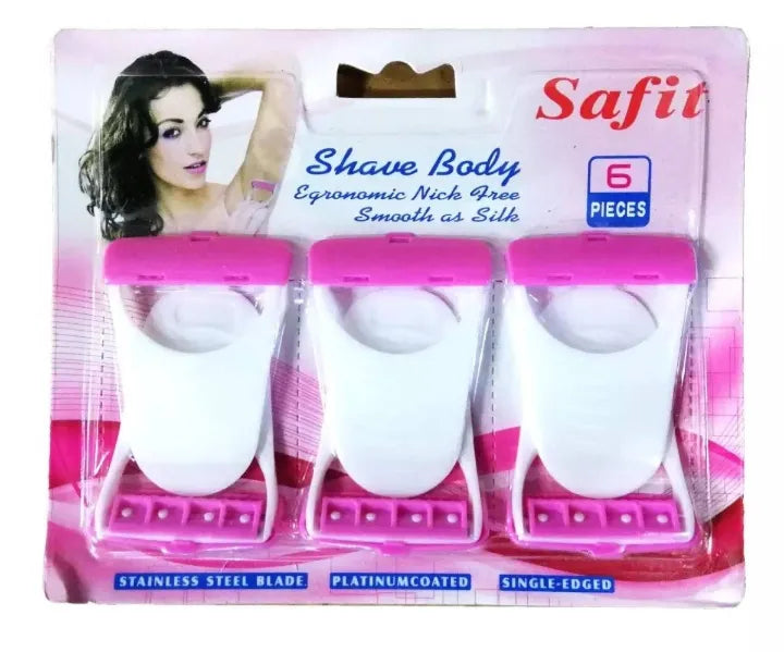 Safit Lady Shave Body Razor - 6Pcs
