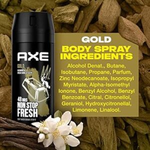AXE Body Spray Gold Deodorant - 6 x 150 ml